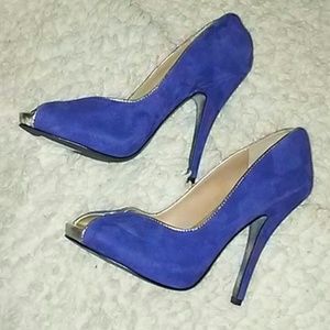 5/48 Cobalt Blue Suede Heels